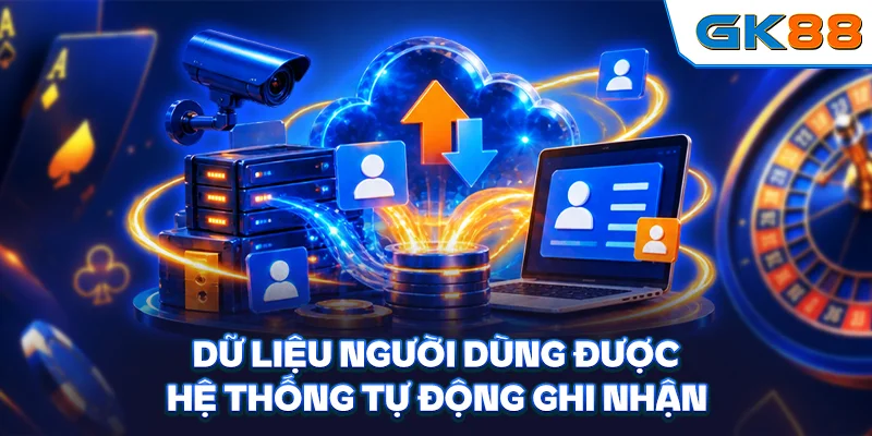 Dữ liệu người dùng được hệ thống tự động ghi nhận